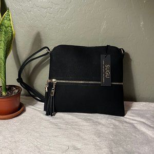 SUGU ,  black over the shoulder bag, 10 x 11